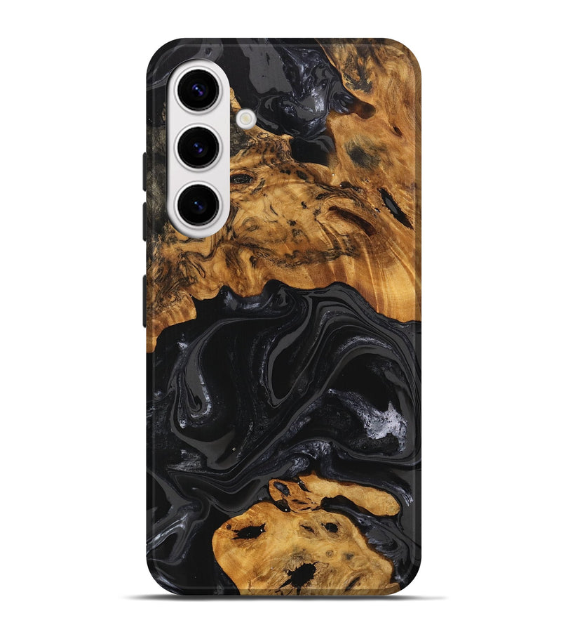 Galaxy S25 Plus Wood Live Edge Phone Case - Charli (Black & White, 747205)