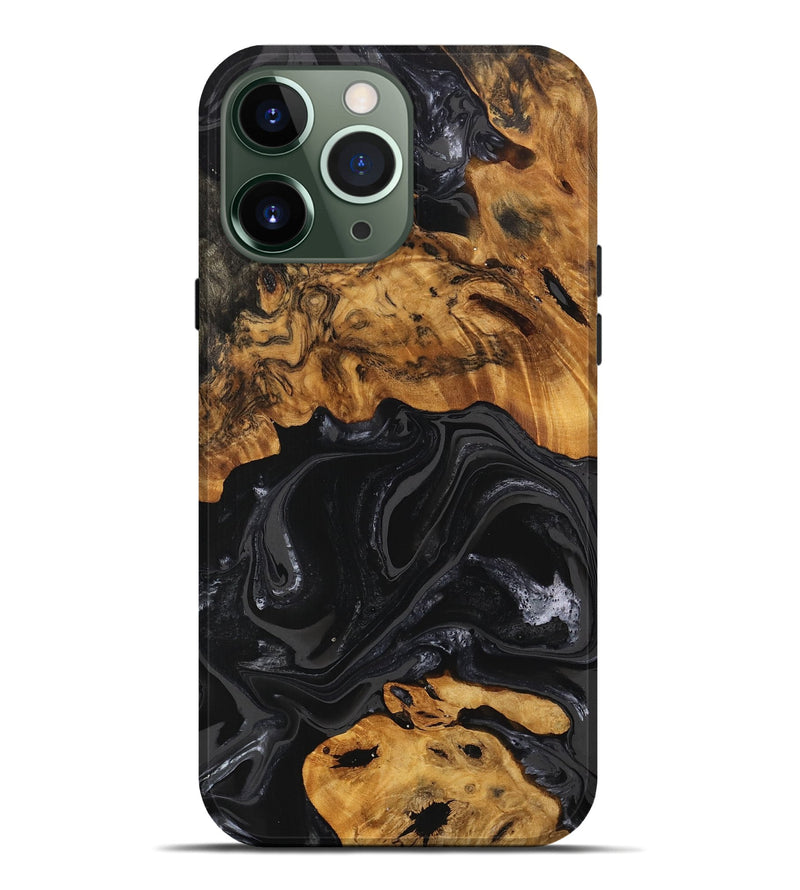 iPhone 13 Pro Max Wood Live Edge Phone Case - Charli (Black & White, 747205)