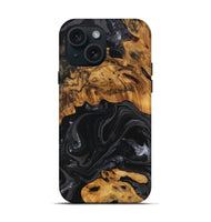 iPhone 15 Wood Live Edge Phone Case - Charli (Black & White, 747205)