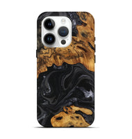 iPhone 15 Pro Wood Live Edge Phone Case - Charli (Black & White, 747205)