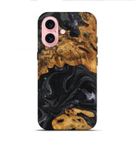 iPhone 16 Wood Live Edge Phone Case - Charli (Black & White, 747205)