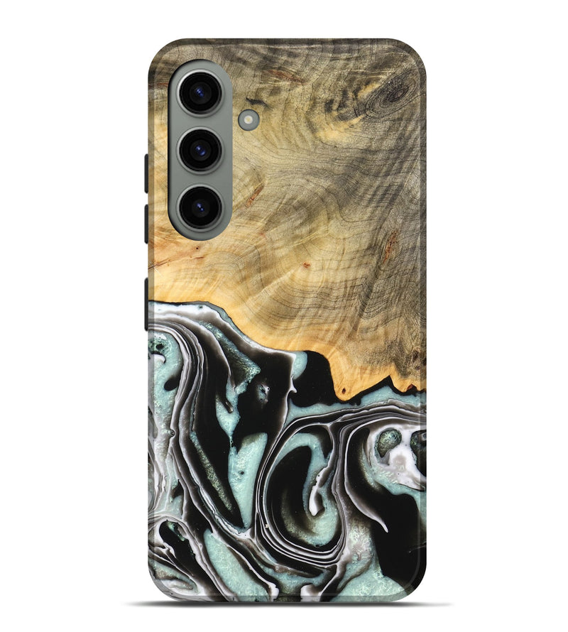 Galaxy S24 Plus Wood Live Edge Phone Case - Tamara (Black & White, 747207)