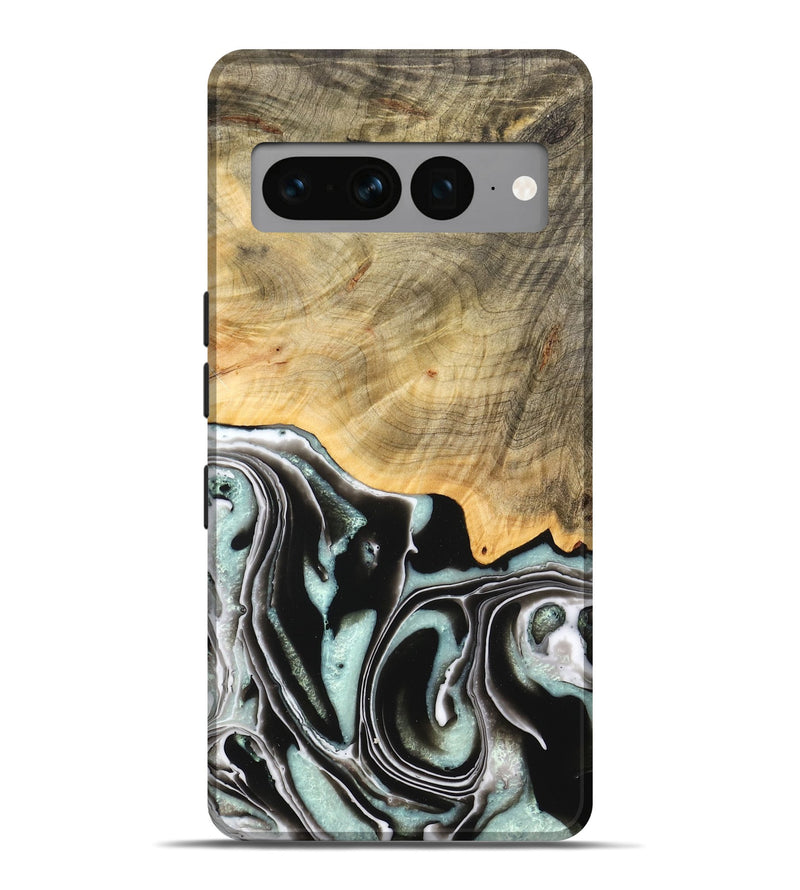 Pixel 7 Pro Wood Live Edge Phone Case - Tamara (Black & White, 747207)