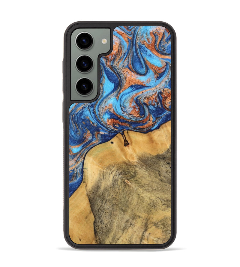 Galaxy S23 Plus Wood Phone Case - Kylen (Teal & Gold, 747211)