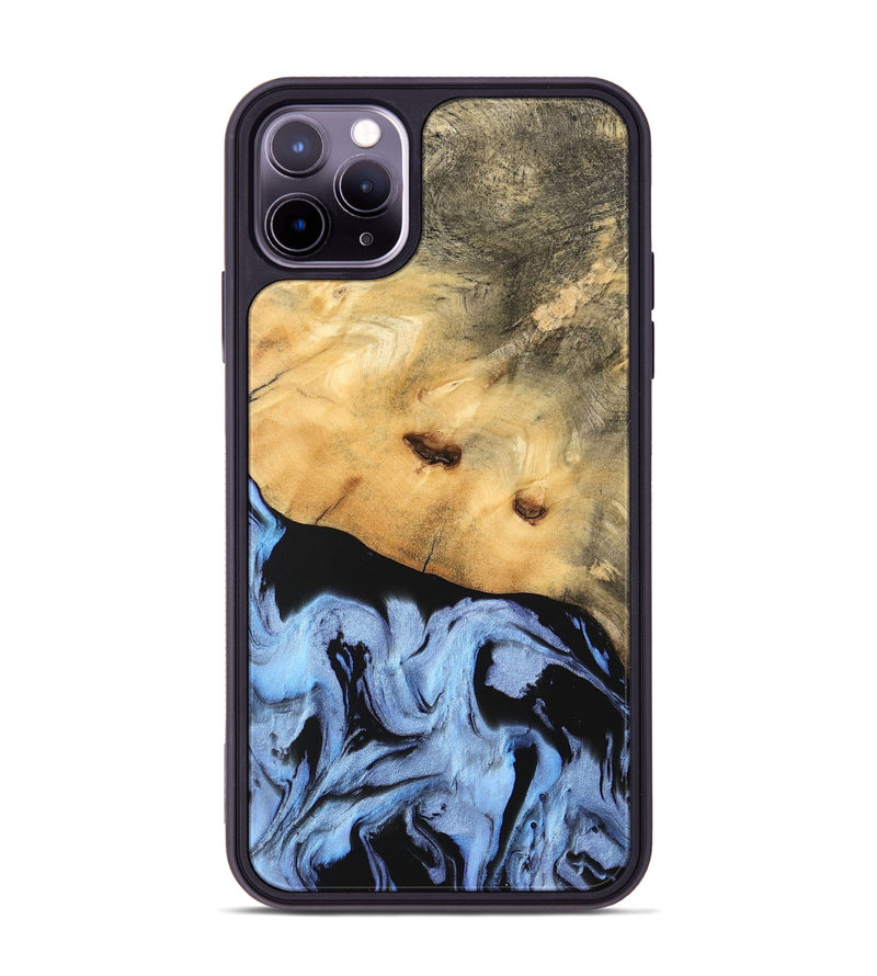 iPhone 11 Pro Max Wood Phone Case - Vernie (Blue, 747213)