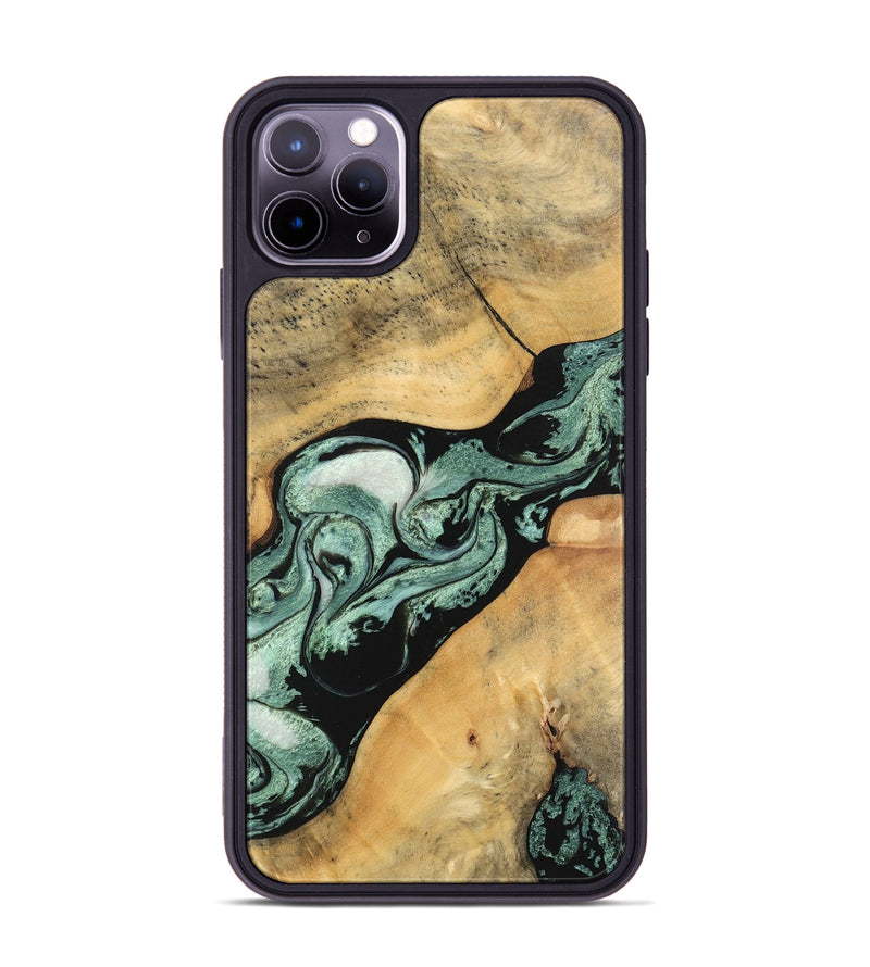 iPhone 11 Pro Max Wood Phone Case - Emil (Green, 747214)