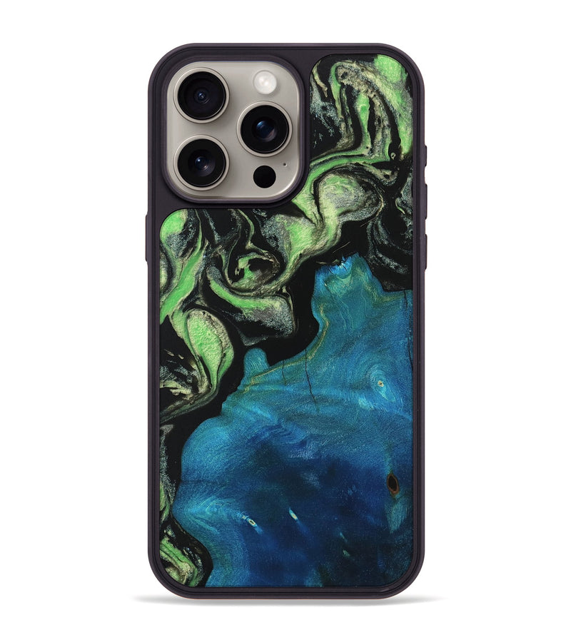 iPhone 15 Pro Max Wood Phone Case - Birdie (Green, 747217)