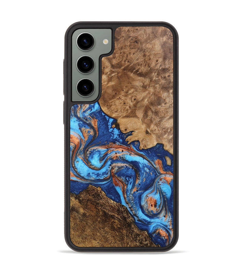 Galaxy S23 Plus Wood Phone Case - Roslyn (Teal & Gold, 747235)