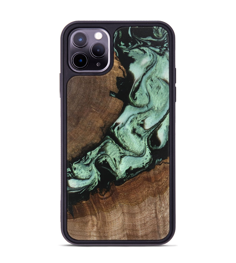 iPhone 11 Pro Max Wood Phone Case - Myranda (Green, 747236)