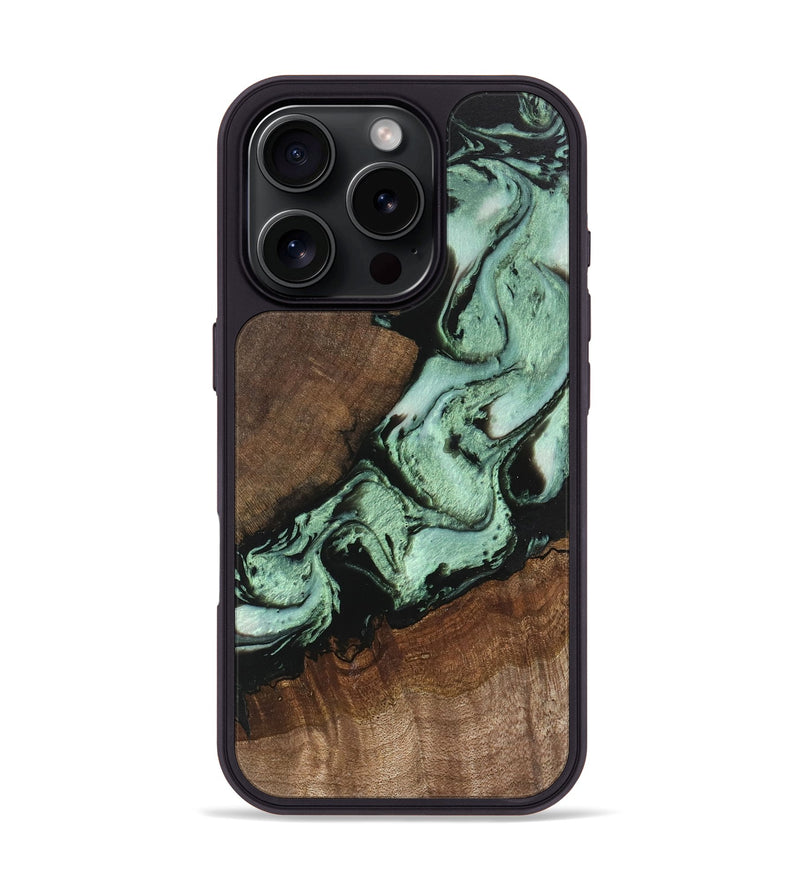 iPhone 16 Pro Wood Phone Case - Myranda (Green, 747236)