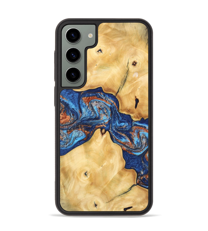 Galaxy S23 Plus Wood Phone Case - Milana (Teal & Gold, 747238)