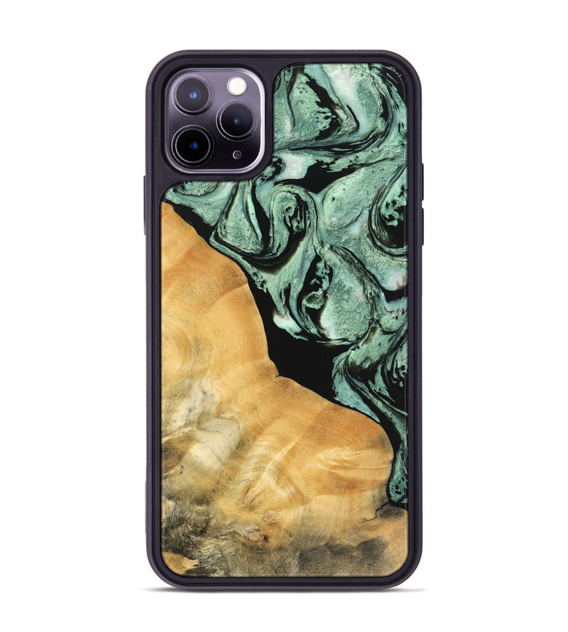 iPhone 11 Pro Max Wood Phone Case - Perla (Green, 747243)