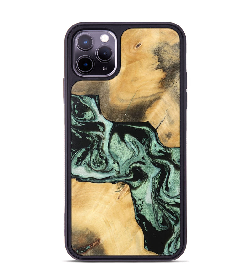 iPhone 11 Pro Max Wood Phone Case - Norbert (Green, 747244)