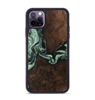 iPhone 11 Pro Max Wood Phone Case - Golden (Green, 747245)