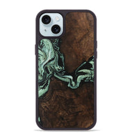 iPhone 15 Plus Wood Phone Case - Golden (Green, 747245)