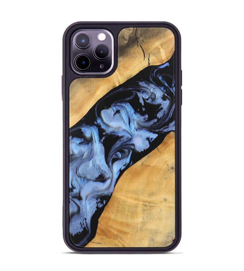 iPhone 11 Pro Max Wood Phone Case - Eric (Blue, 747247)