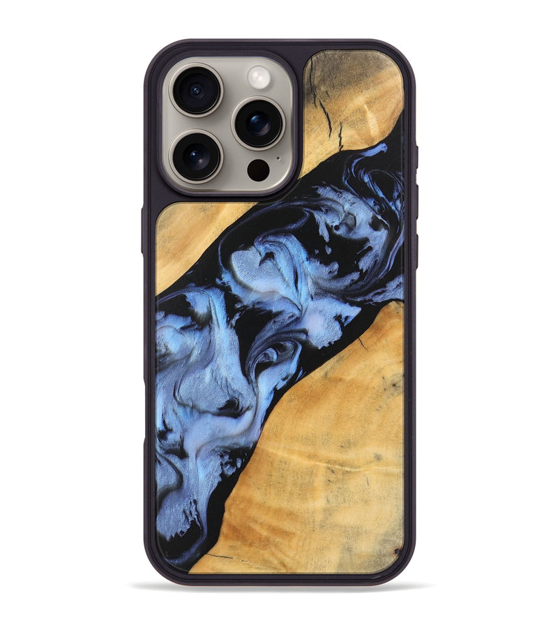 iPhone 16 Pro Max Wood Phone Case - Eric (Blue, 747247)