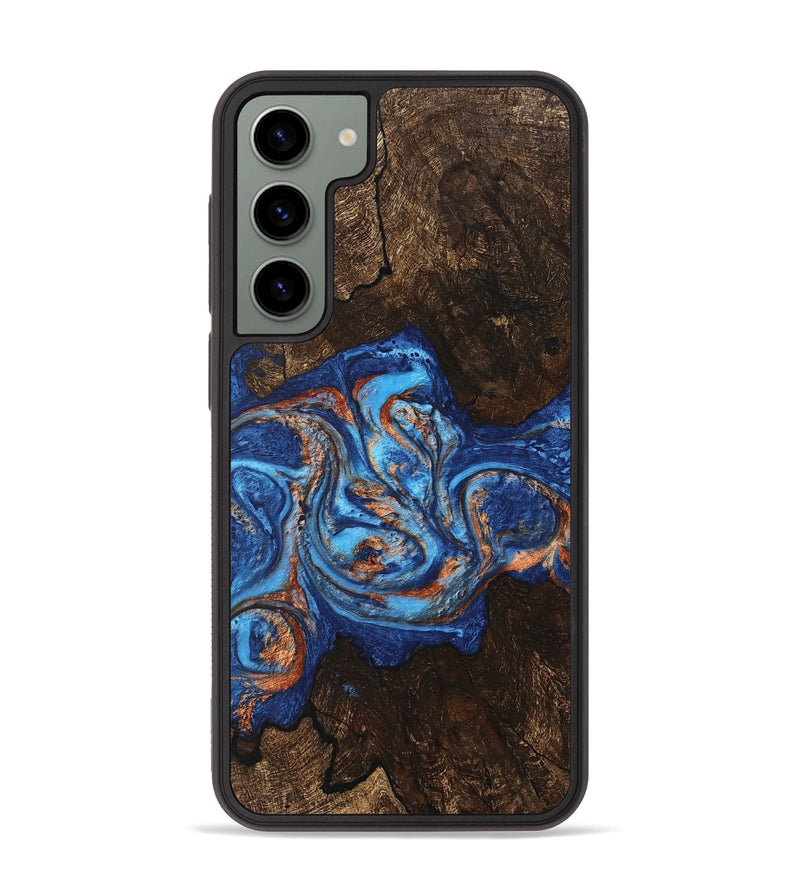 Galaxy S23 Plus Wood Phone Case - Moshe (Teal & Gold, 747251)