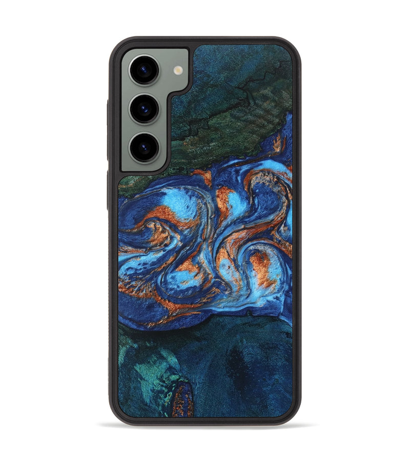 Galaxy S23 Plus Wood Phone Case - Kartier (Teal & Gold, 747252)