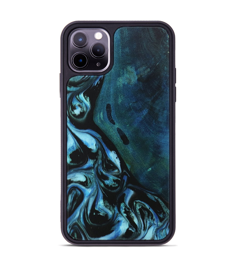 iPhone 11 Pro Max Wood Phone Case - Mitch (Blue, 747256)