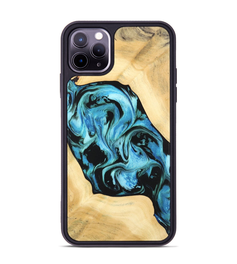 iPhone 11 Pro Max Wood Phone Case - Kiara (Blue, 747257)