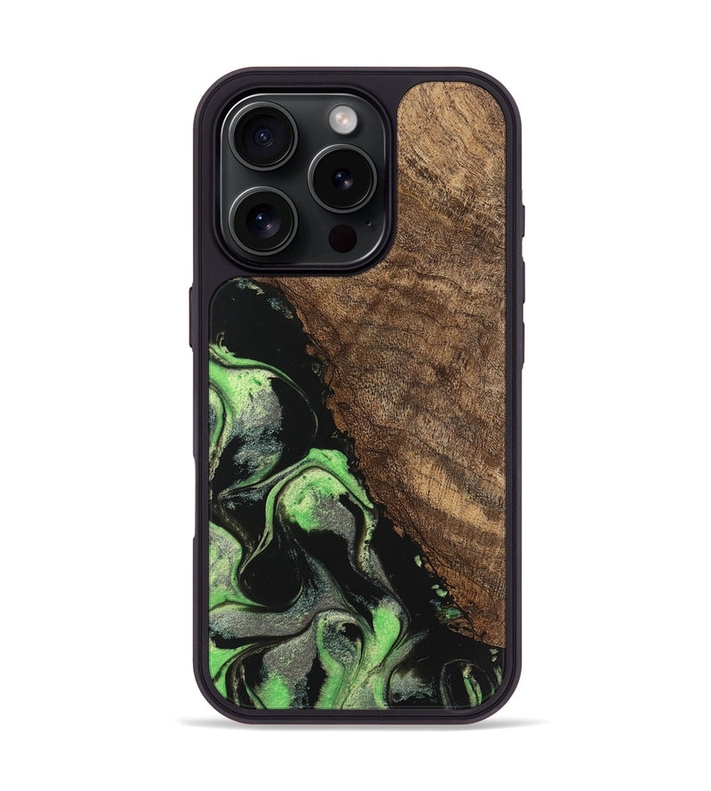 iPhone 16 Pro Wood Phone Case - Essie (Green, 747258)