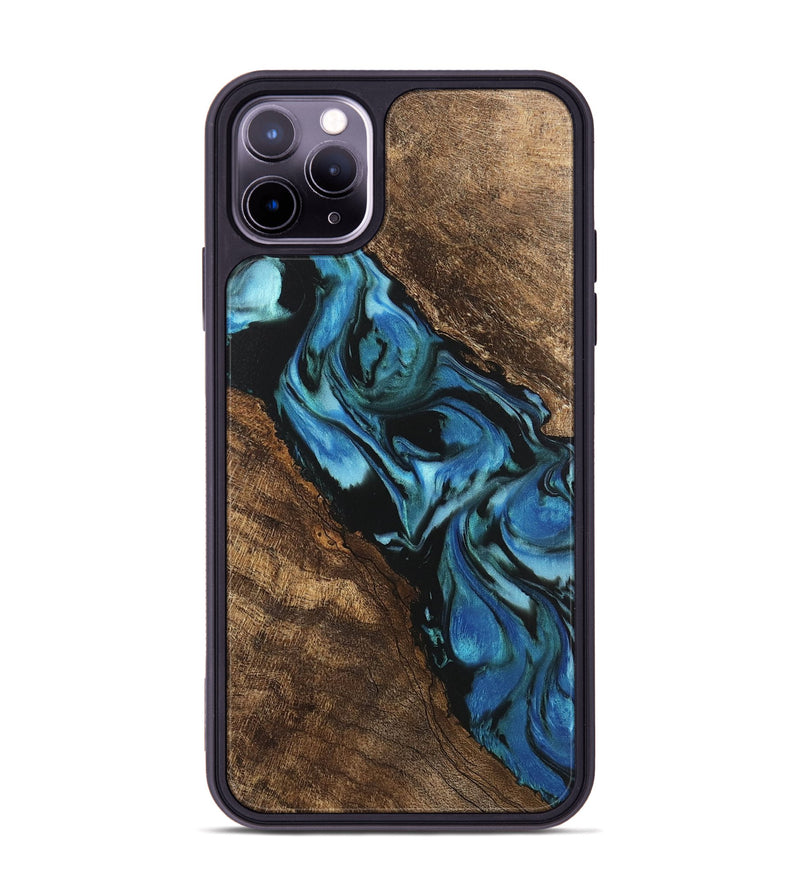 iPhone 11 Pro Max Wood Phone Case - Deacon (Blue, 747259)