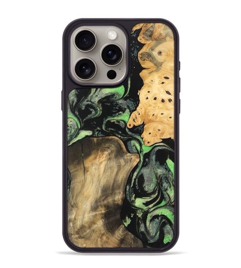 iPhone 15 Pro Max Wood Phone Case - Quinten (Green, 747260)