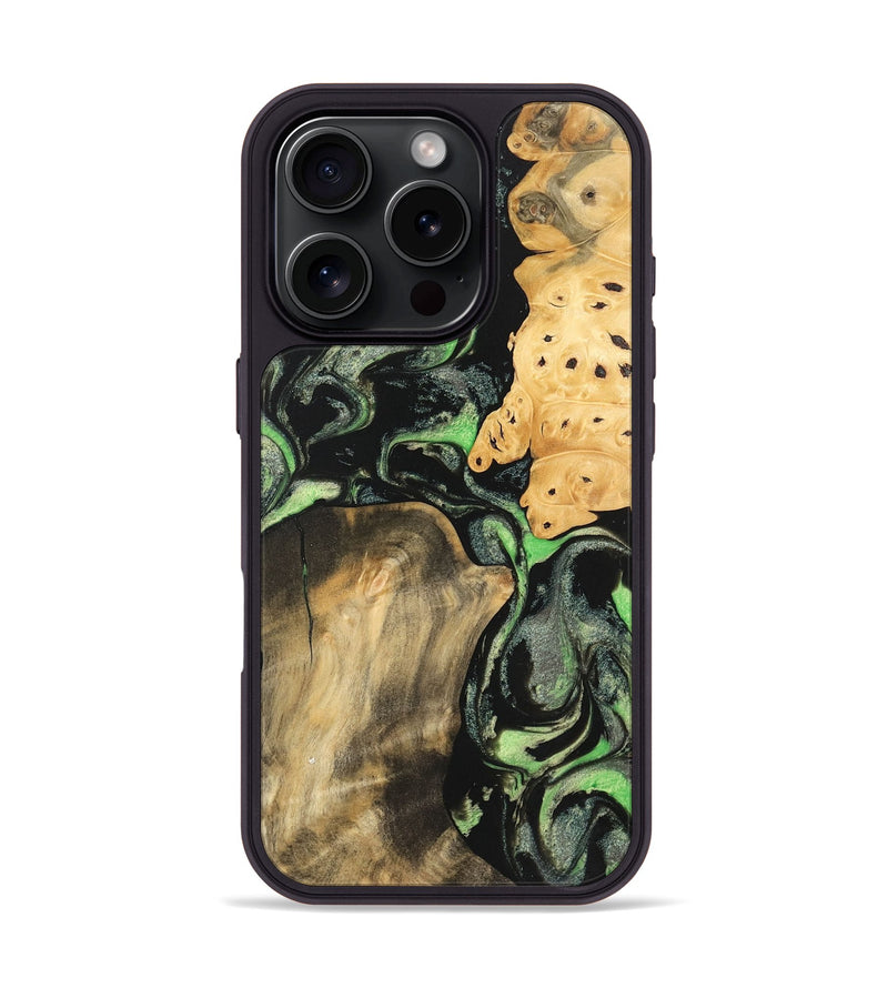 iPhone 16 Pro Wood Phone Case - Quinten (Green, 747260)