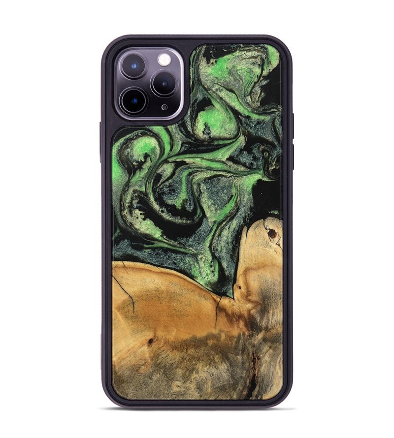 iPhone 11 Pro Max Wood Phone Case - Winona (Green, 747261)