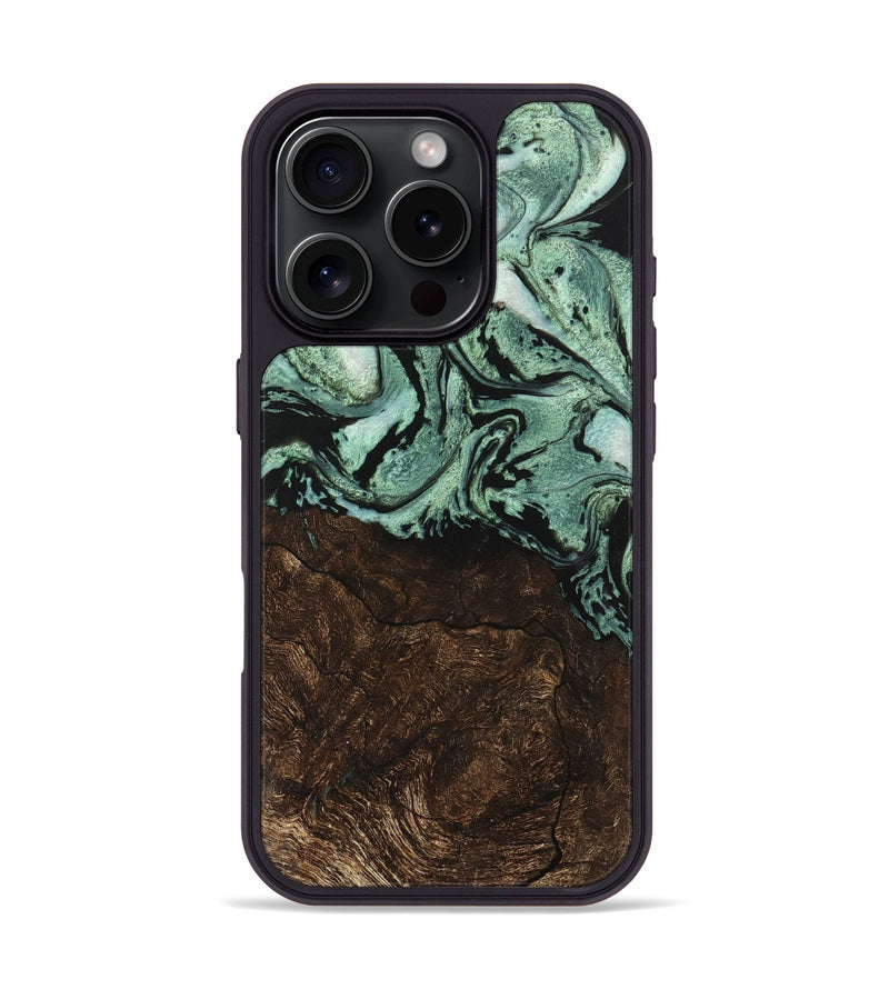 iPhone 16 Pro Wood Phone Case - Jeannie (Green, 747262)