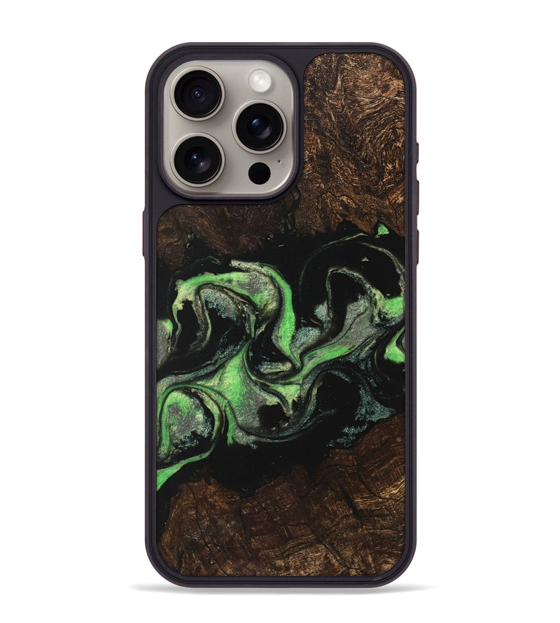 iPhone 15 Pro Max Wood Phone Case - Brad (Green, 747265)