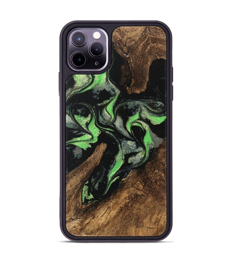 iPhone 11 Pro Max Wood Phone Case - Percy (Green, 747273)