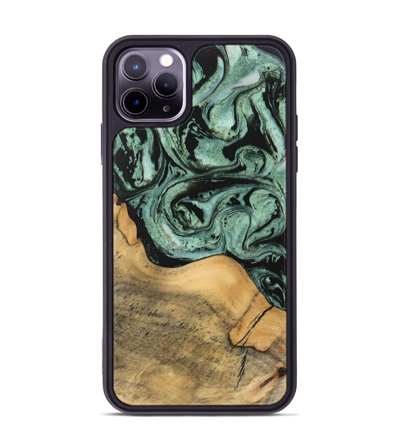 iPhone 11 Pro Max Wood Phone Case - Jose (Green, 747277)