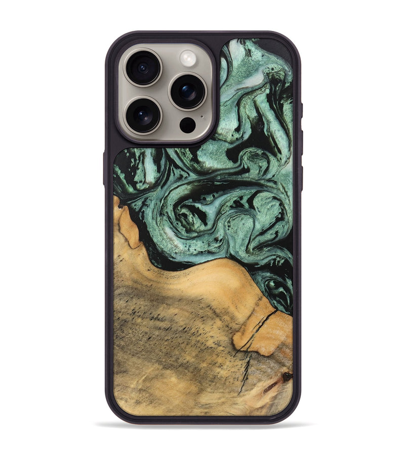 iPhone 15 Pro Max Wood Phone Case - Jose (Green, 747277)