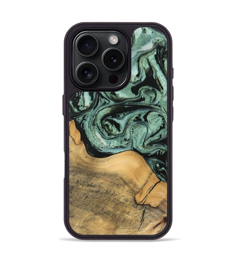 iPhone 16 Pro Wood Phone Case - Jose (Green, 747277)