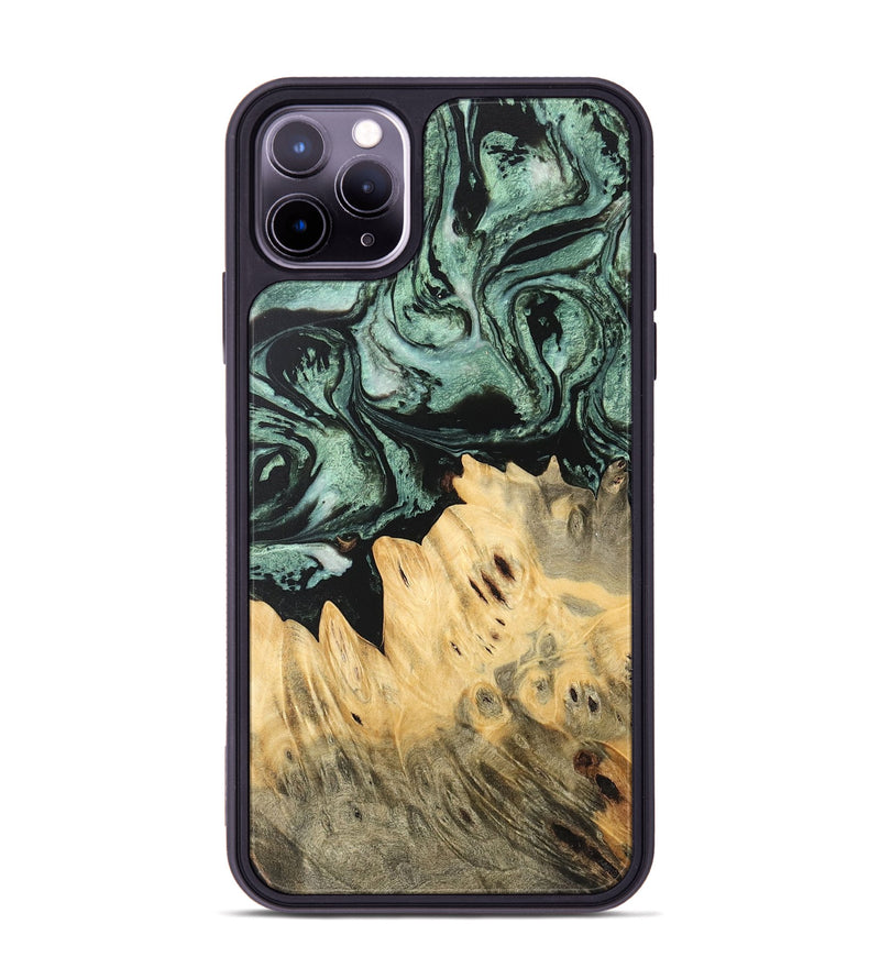 iPhone 11 Pro Max Wood Phone Case - Eunice (Green, 747278)