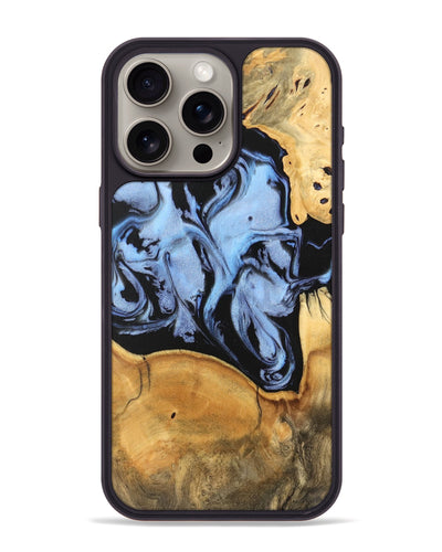 iPhone 15 Pro Max Wood Phone Case - Jamison (Blue, 747279)