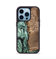 iPhone 14 Pro Wood Phone Case - Ken (Green, 747285)