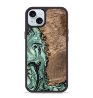 iPhone 15 Plus Wood Phone Case - Ken (Green, 747285)