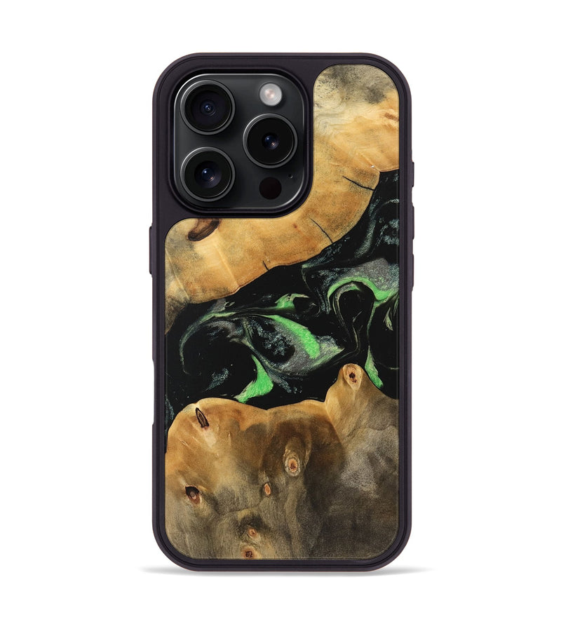 iPhone 16 Pro Wood Phone Case - Stevie (Green, 747286)