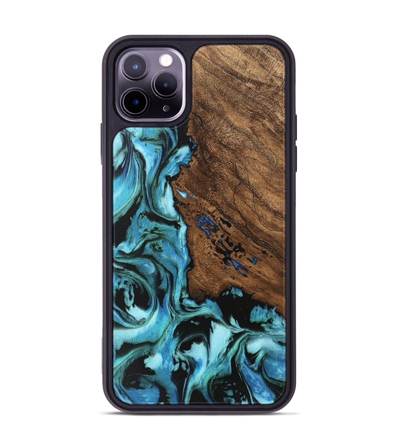 iPhone 11 Pro Max Wood Phone Case - Randi (Blue, 747288)