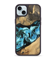 iPhone 15 Plus Wood Phone Case - Jayce (Blue, 747293)