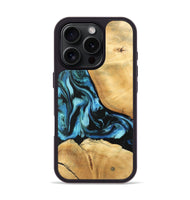 iPhone 16 Pro Wood Phone Case - Teena (Blue, 747295)