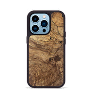 iPhone 14 Pro Wood Phone Case - Kassie (Wood Burl, 747308)