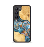 Galaxy S23 Wood Phone Case - Urban (Teal & Gold, 747317)