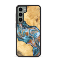 Galaxy S23 Plus Wood Phone Case - Urban (Teal & Gold, 747317)