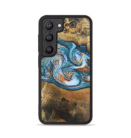 Galaxy S23 Wood Phone Case - Amora (Teal & Gold, 747319)