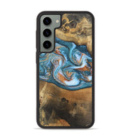 Galaxy S23 Plus Wood Phone Case - Amora (Teal & Gold, 747319)