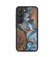 Galaxy S23 Wood Phone Case - Dorsey (Teal & Gold, 747320)